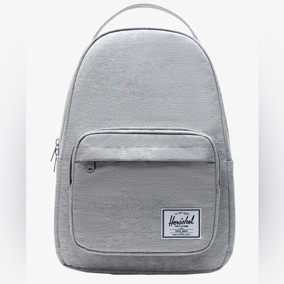 NWT Herschel MILLER backpack in light grey crosshatch - Picture 10 of 12